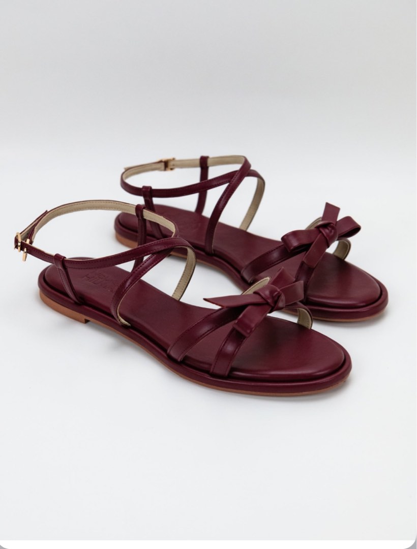 Burgundy thong sandals - Da Costanzo - Manecapri