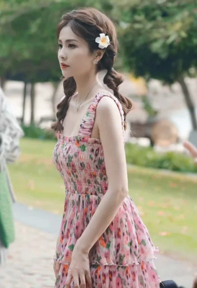 New sweet and fresh floral chiffon skirt women s spring and summer