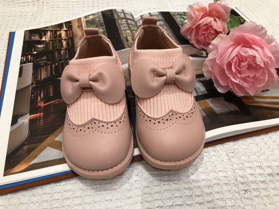 Newborn Baby Girls Soft Pink Princess shoes Size 21 13cm Babies