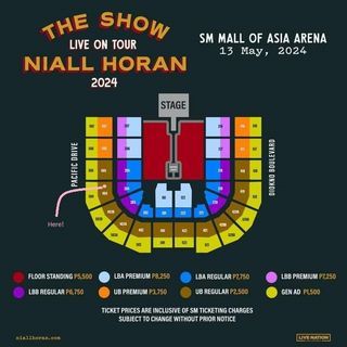 Niall Horan “The Show” Live On Tour 2024 Ticket - Upper Box Section 404 Row E Seat 6