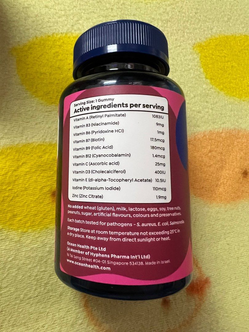 Ocean Health Women’s Multi Gummies (for Hair, skin & Nails), Immunity