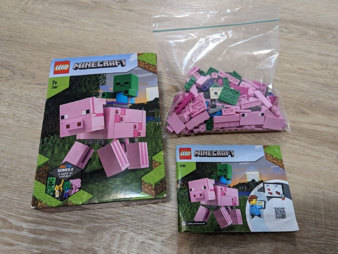 Lego 21157 minecraft bigfig pig store with baby zombie