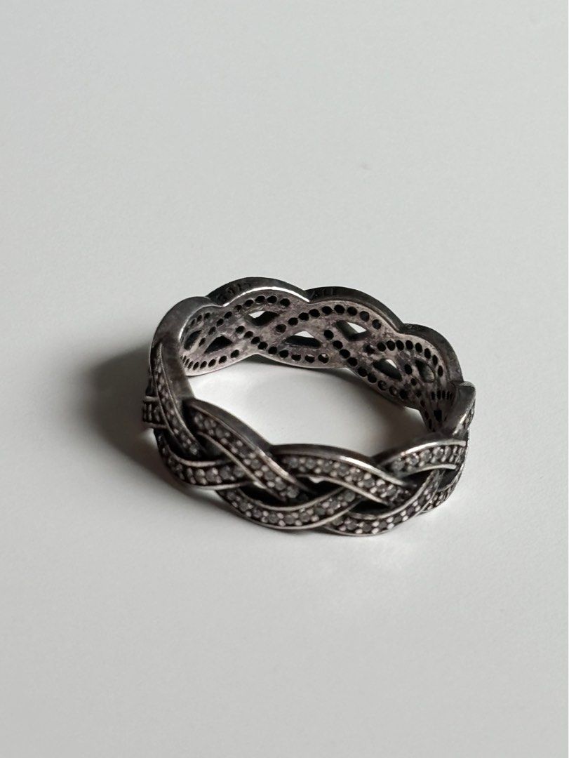 Pandora Net Pandora Twisted Ring Pandora Sparkling Twisted Lines Ring