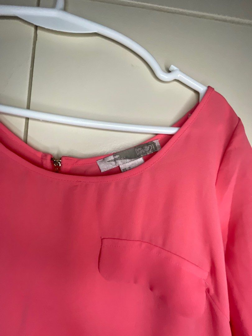 Coral blouse forever 21 hotsell