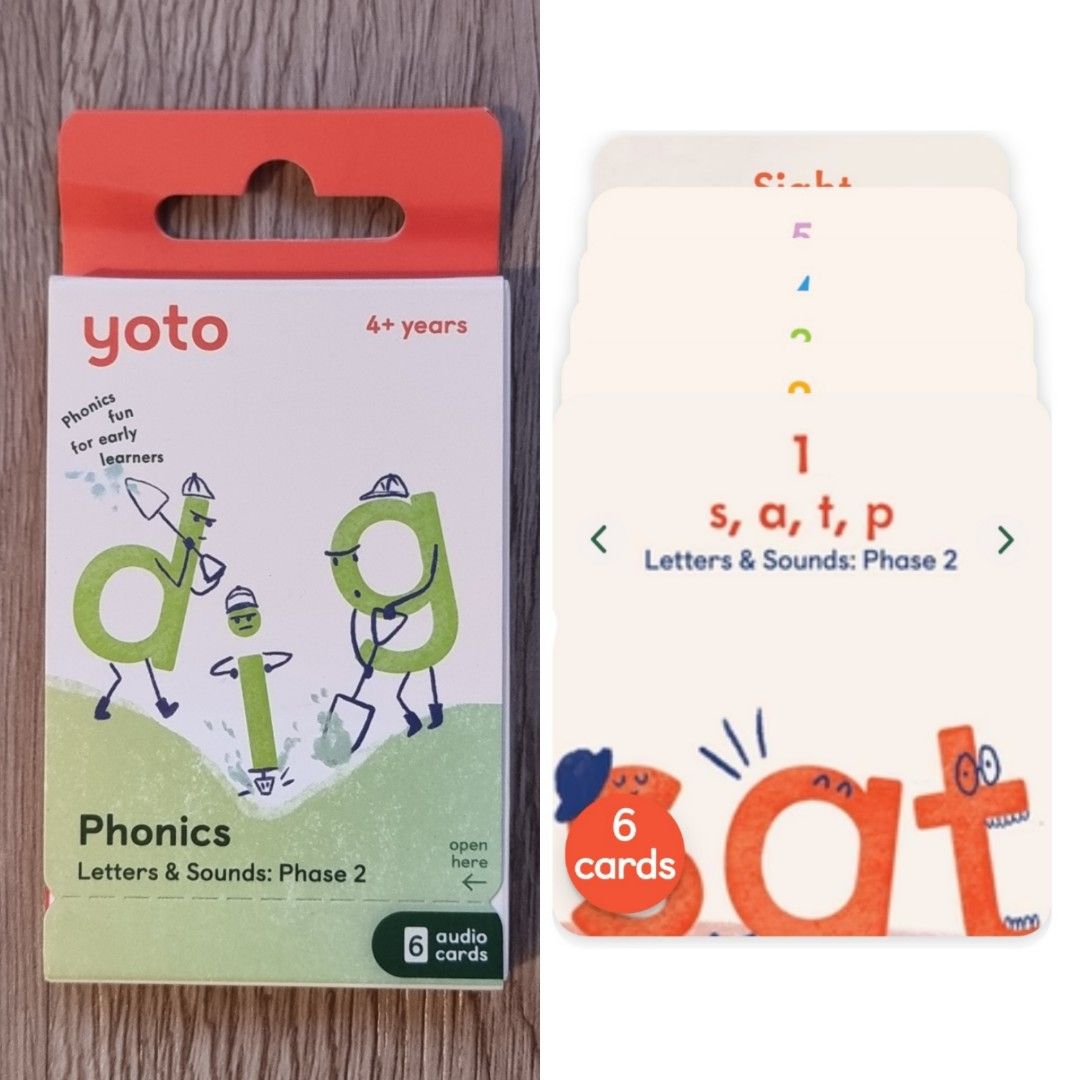 Phonics Phase 2: Letters and Sounds Yoto learning card pack, Hobbies ...