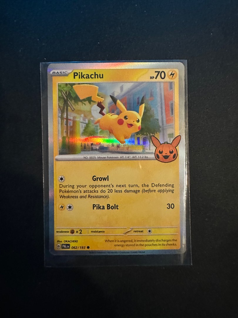 Pikachu Trick or Trade card, Hobbies & Toys, Toys & Games on Carousell