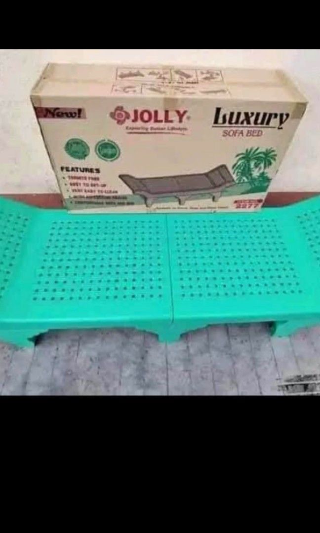 Plastic Cleopatra Sofa Bed Jolly (Category: Bedding & Towels) located in Manila. Submitted by katttt214 (Listing ID 1274553582, Image 1). Description: Jolly Plastic Cleopatra Sofa Bed • BRAND NEW • ON HAND • LEGIT TO NA MATIBAY TALAGA GANTO GAMIT NAMIN SA BAHAY TAPOS NAGSIBILIHAN MGA BISITA NAMIN BRAND NEW COD/ GCASH.