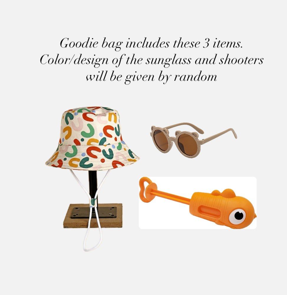 SG INSTOCKS】Water shooters sun hat sunglass Pre packed SG children kids  school goodie bags