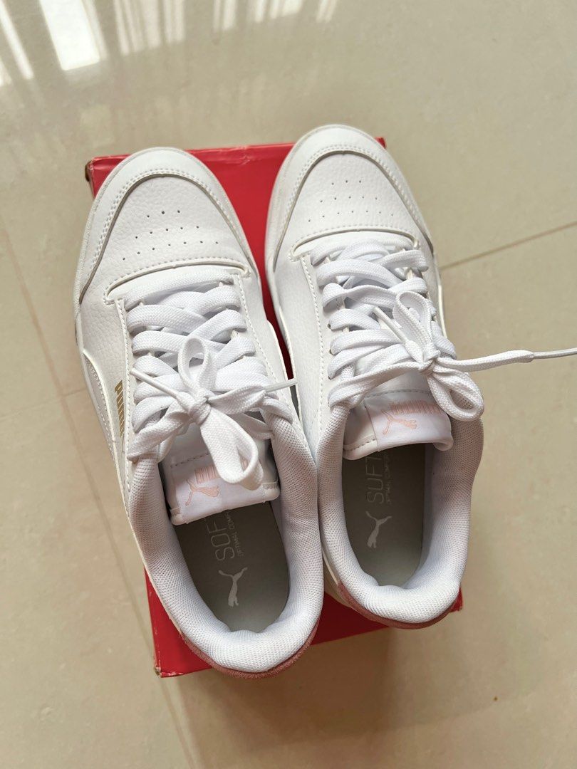 Puma shuffle white peachskin gold Women s Fashion Footwear