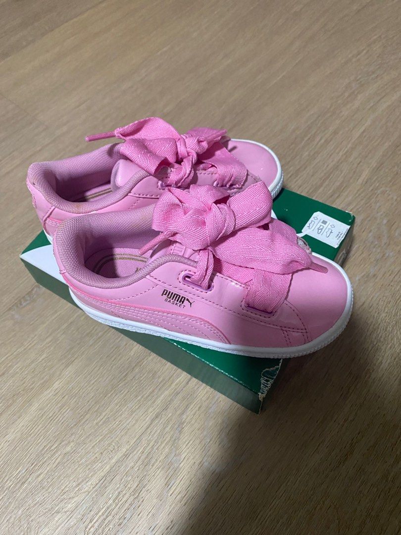 Puma ribbon sale shoes pink