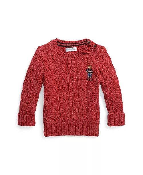 Ralph Lauren Baby 3m Polo Bear Cable Knit Sweater Babies Kids
