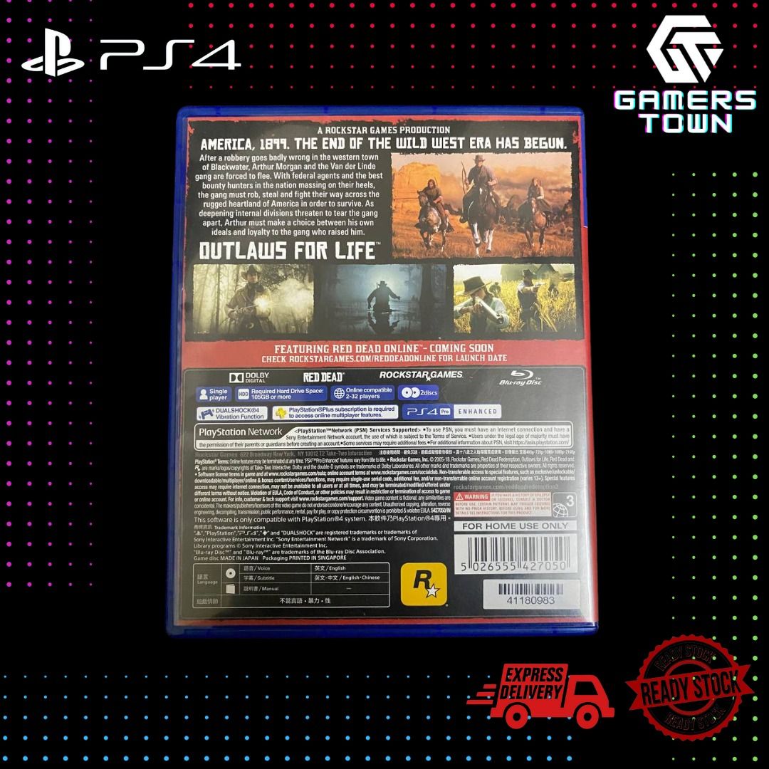 Red dead redemption 2 sale ps4 second hand