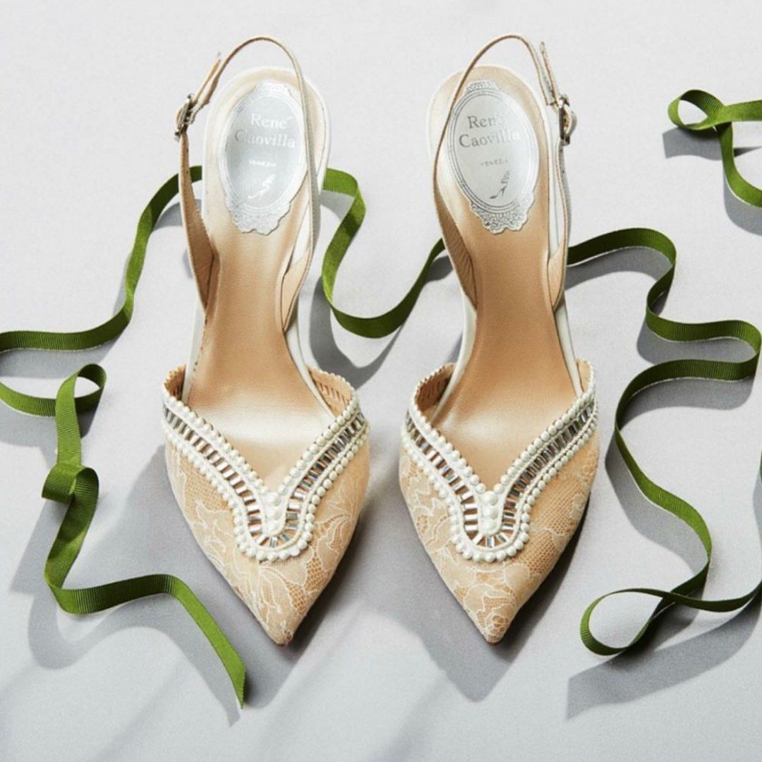 Rene caovilla clearance pearl heels