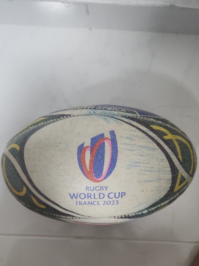 Ballon De Rugby Miniature Réplique Officielle Coupe Du Monde 2023 Gilbert - Longueur ~16 Cm - Cadeau Collection