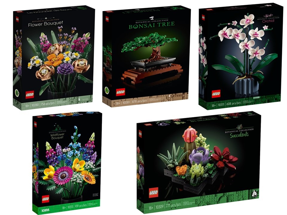  Lego Set of 2: 10281 Bonsai Tree & 10313 Wild Flower Bouquet :  Grocery & Gourmet Food