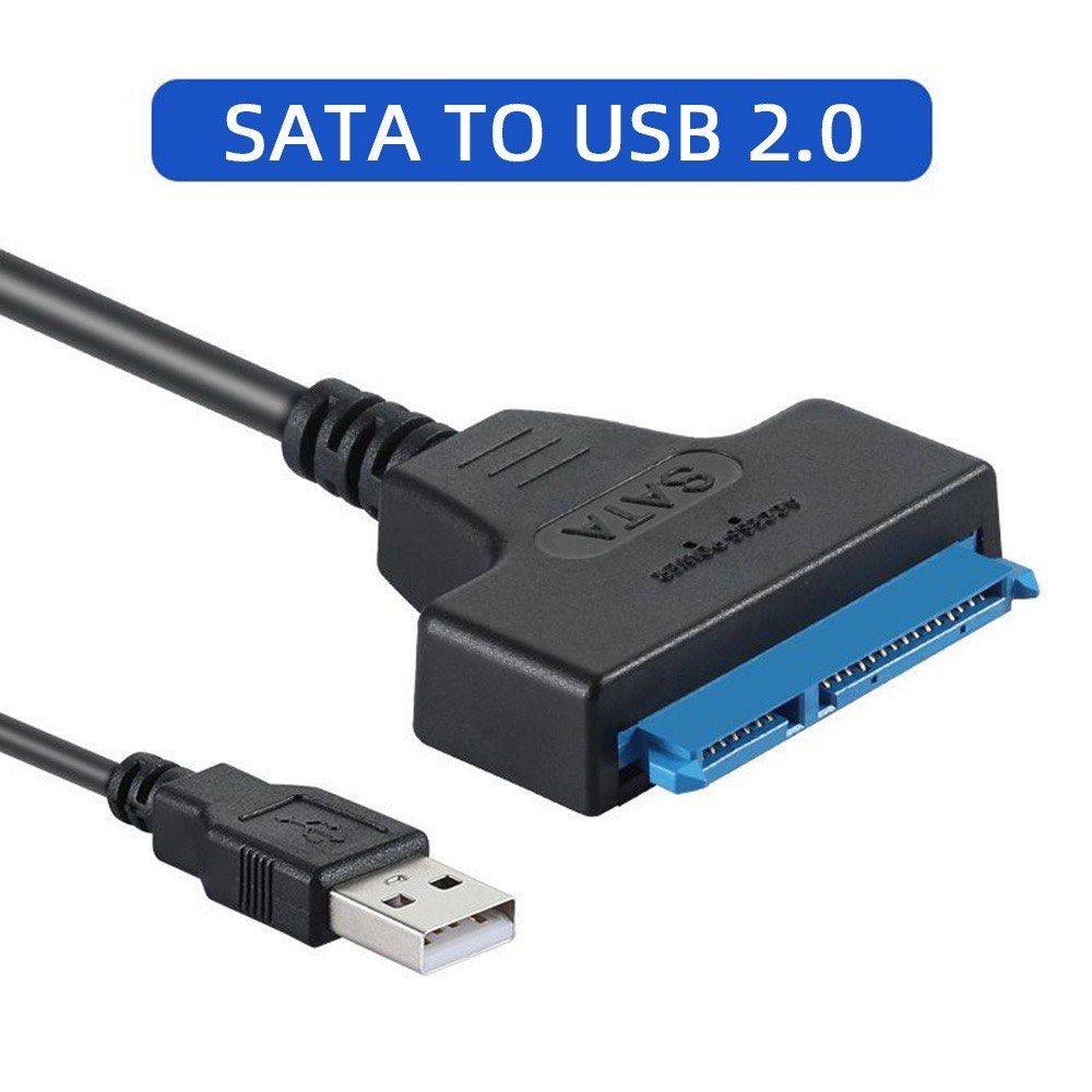 HDD Adapter Cable SATA 3 to USB SSD Adapter Cord 2.5 Inch Hard Driver Disk  Converter Cord with 22pin, USB 2.0 