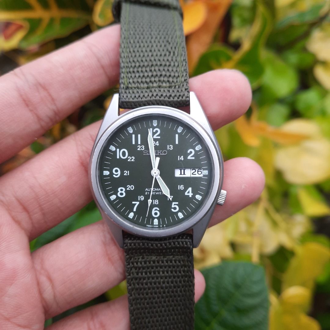 Seiko 5 Military SKX427K Green Army Spt SNX425 SNX431 SNX429 SNX427 Fesyen Pria Jam Tangan di Carousell