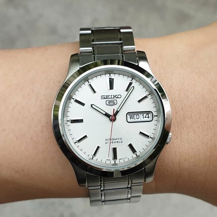 Seiko men's snk789 seiko 5 automatic stainless steel watch with white dial new arrivals