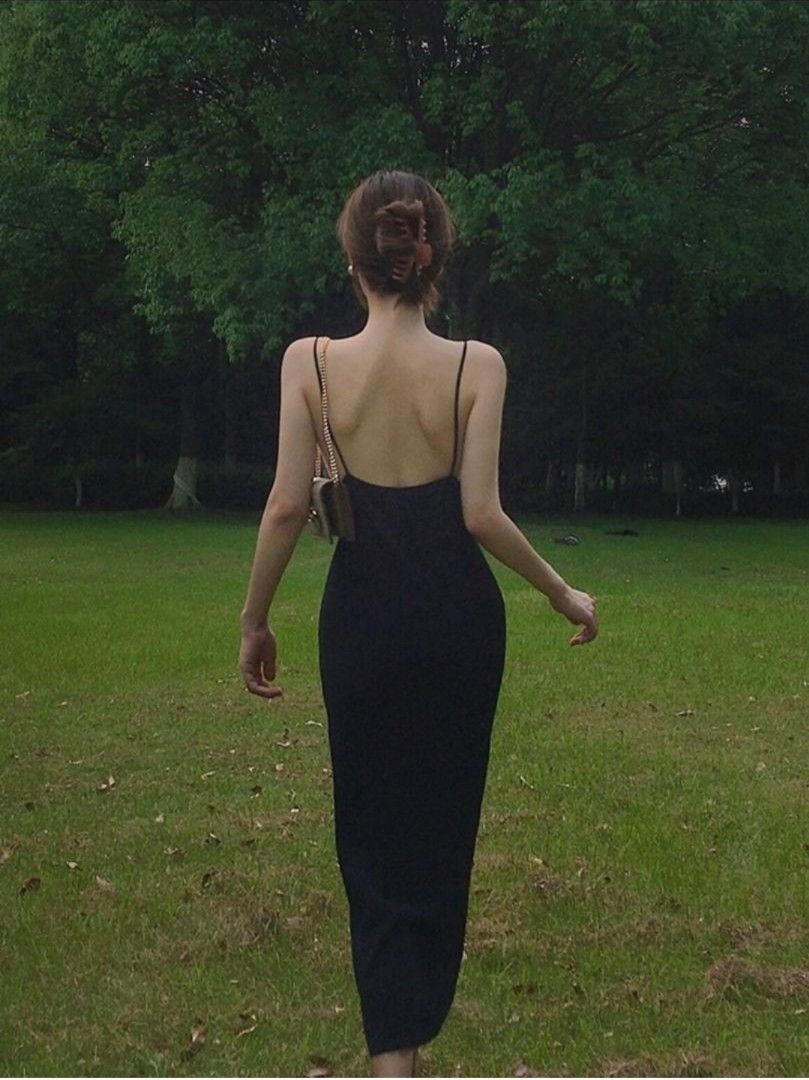 Sexy low back black dress Women s Fashion Dresses Sets Dresses on Carousell