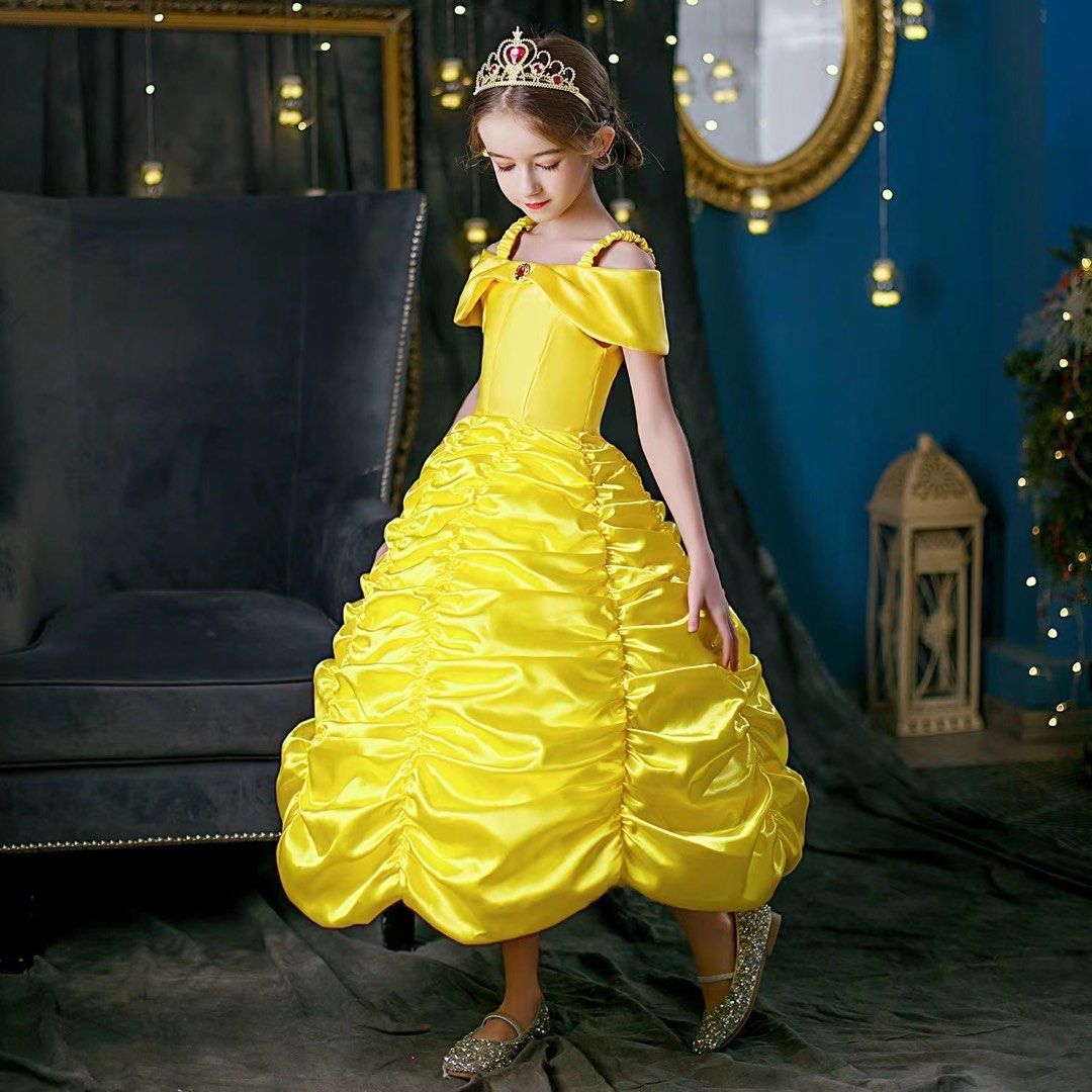Girls yellow sale party dress