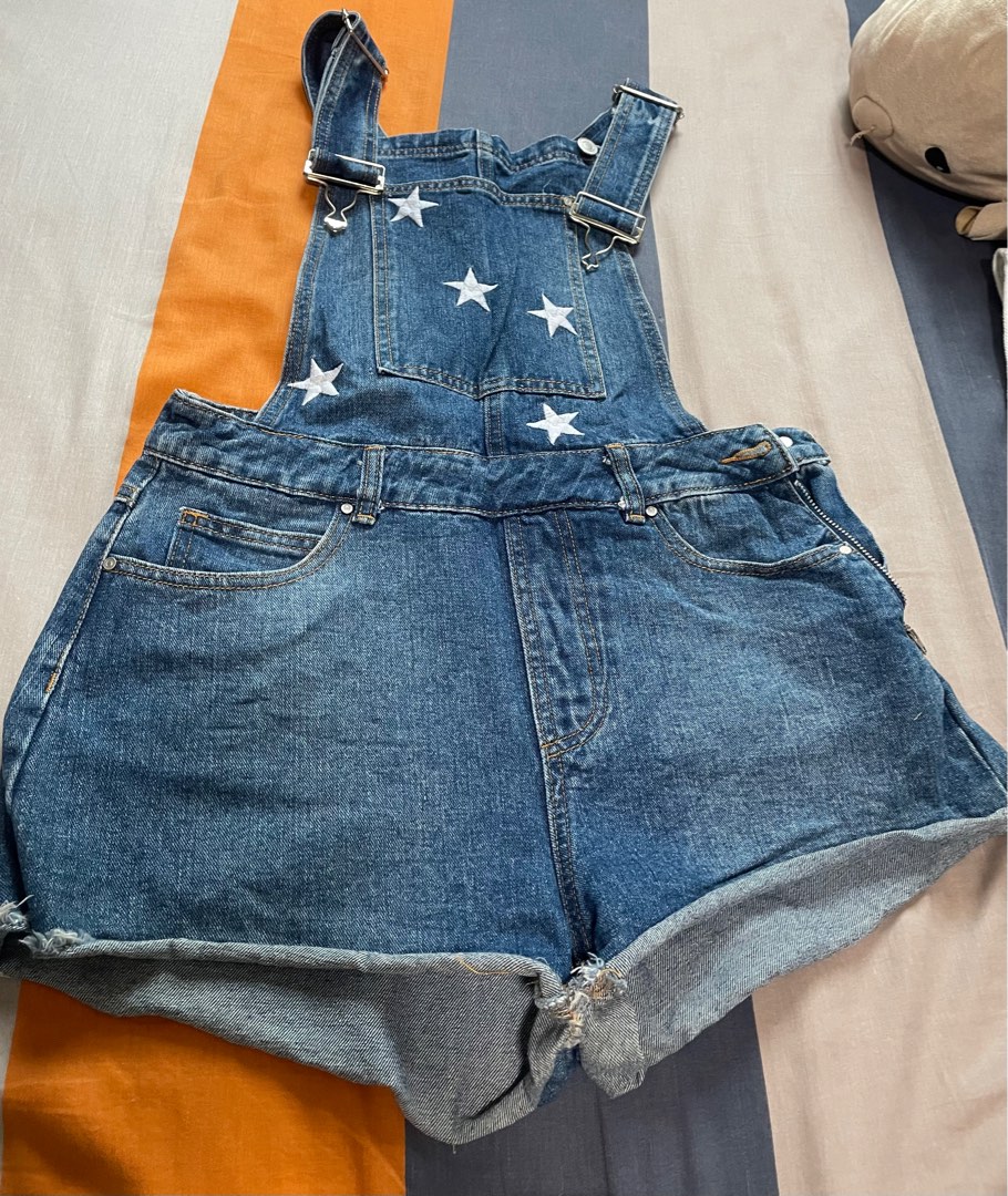 Girls jean overall shorts online