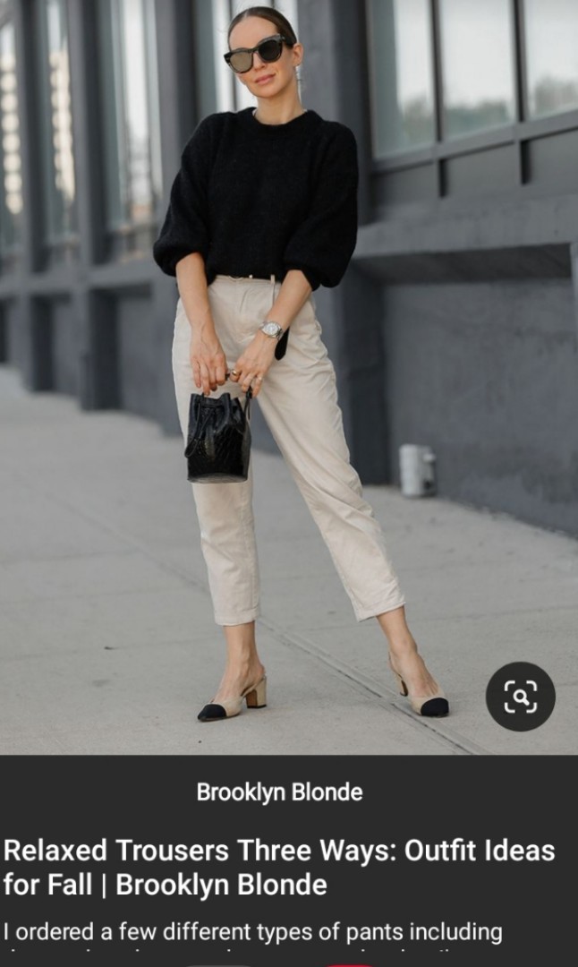 Relaxed Trousers Three Ways: Outfit Ideas for Fall, Brooklyn Blonde