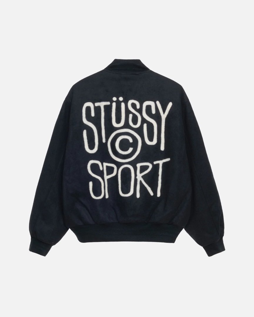 stussy SPORT MELTON VARSITY JACKET男女兼用 美しい - アウター