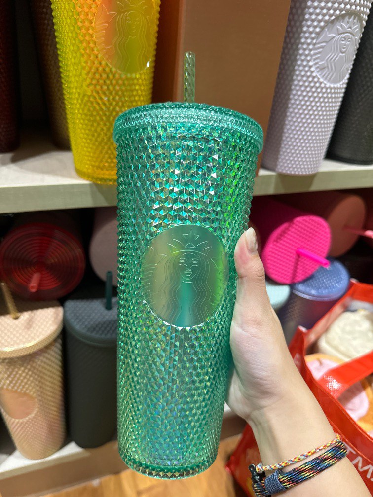 Starbucks Green Bling Studded Tumbler, 24oz, Thailand – Katz Cupz