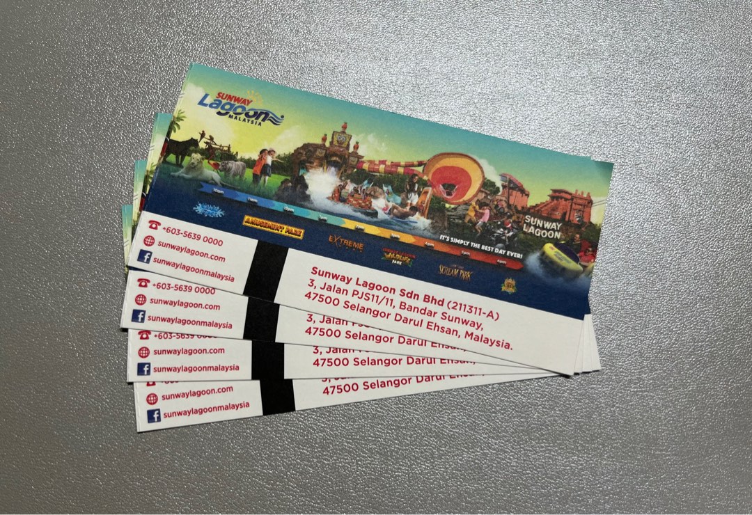Sunway Lagoon Adult Tickets x8, Tickets & Vouchers, Event Tickets on