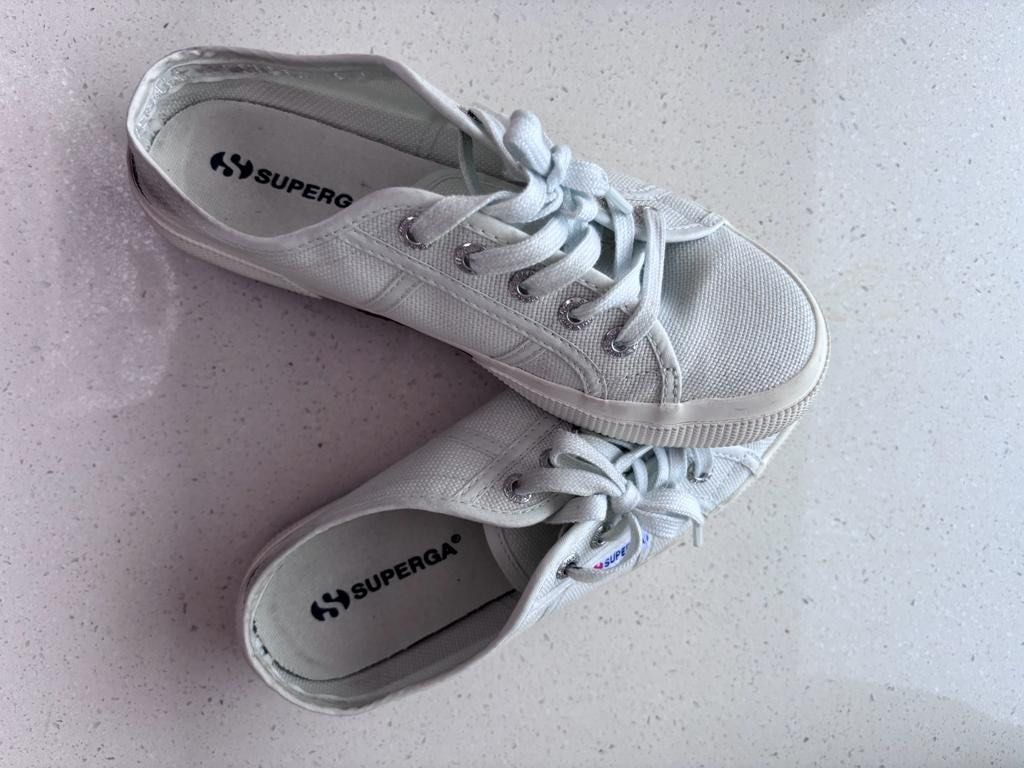 SUPERGA 2402 MULE AZURE ICE FULL AVORIO