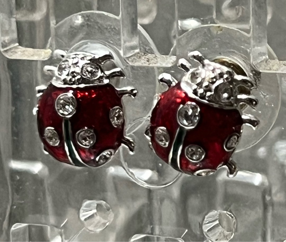 Ladybug earrings new arrivals swarovski