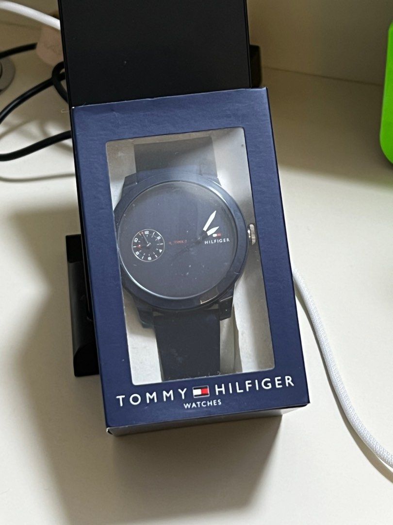 Tommy hilfiger blue silicone strap watch outlet