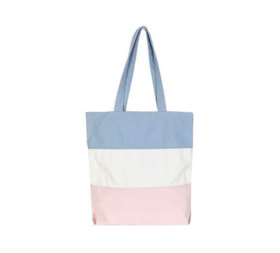 FILA Tricolour Tote Bag Blue Pink White