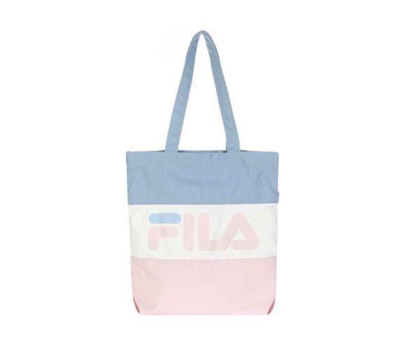 FILA Tricolour Tote Bag Blue Pink White