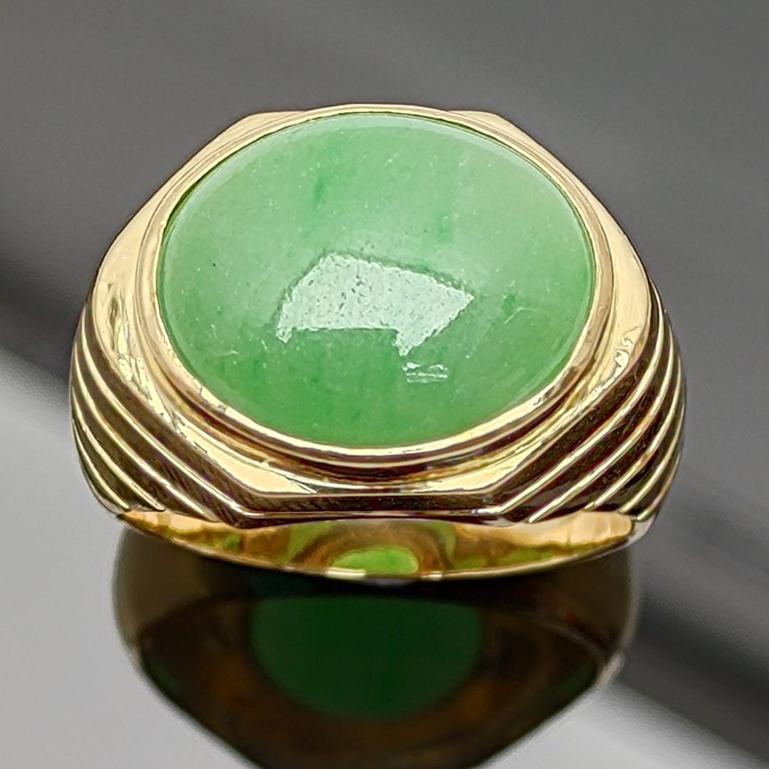 Mens on sale jade ring