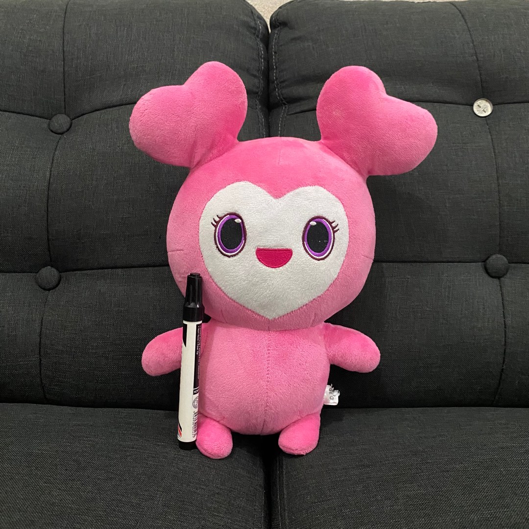TWICE Goods Set Penlight Lovely Plush Toy Red Pink