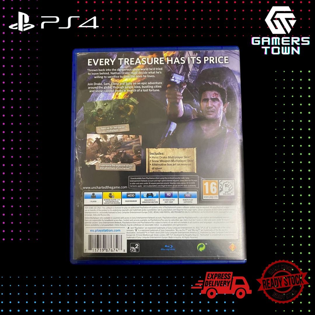 Uncharted 4 clearance ps4 used