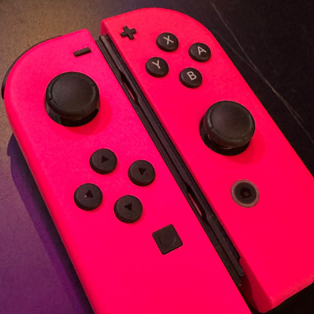 [USED] Joycon 1 pair pink colour (Rare), Video Gaming, Gaming