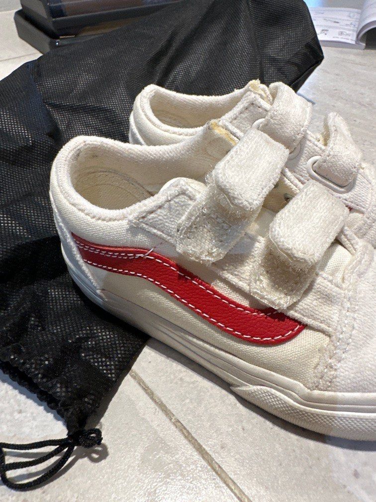 Red and discount white vans kids