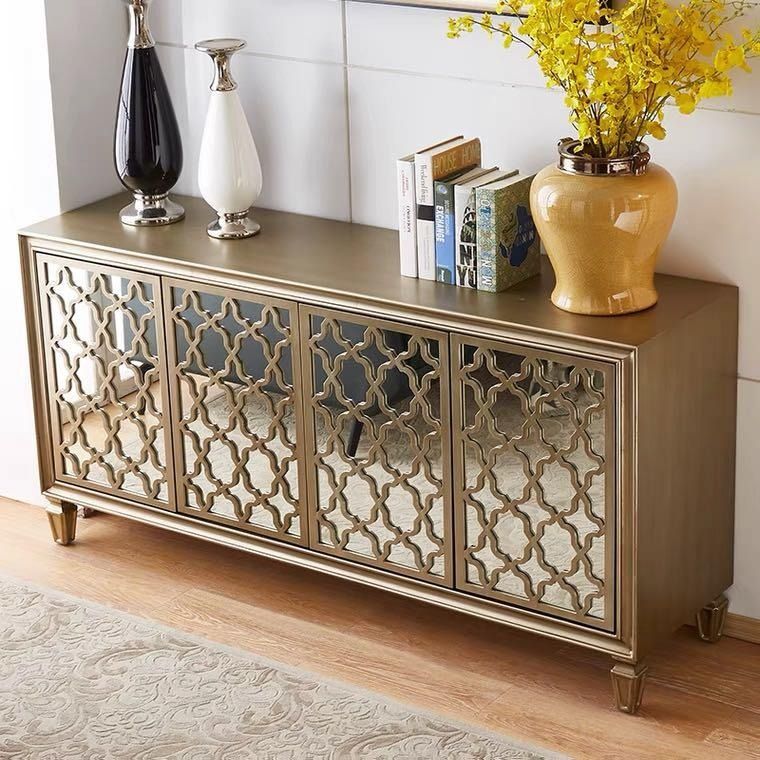 Sideboard sales cabinet mirrored
