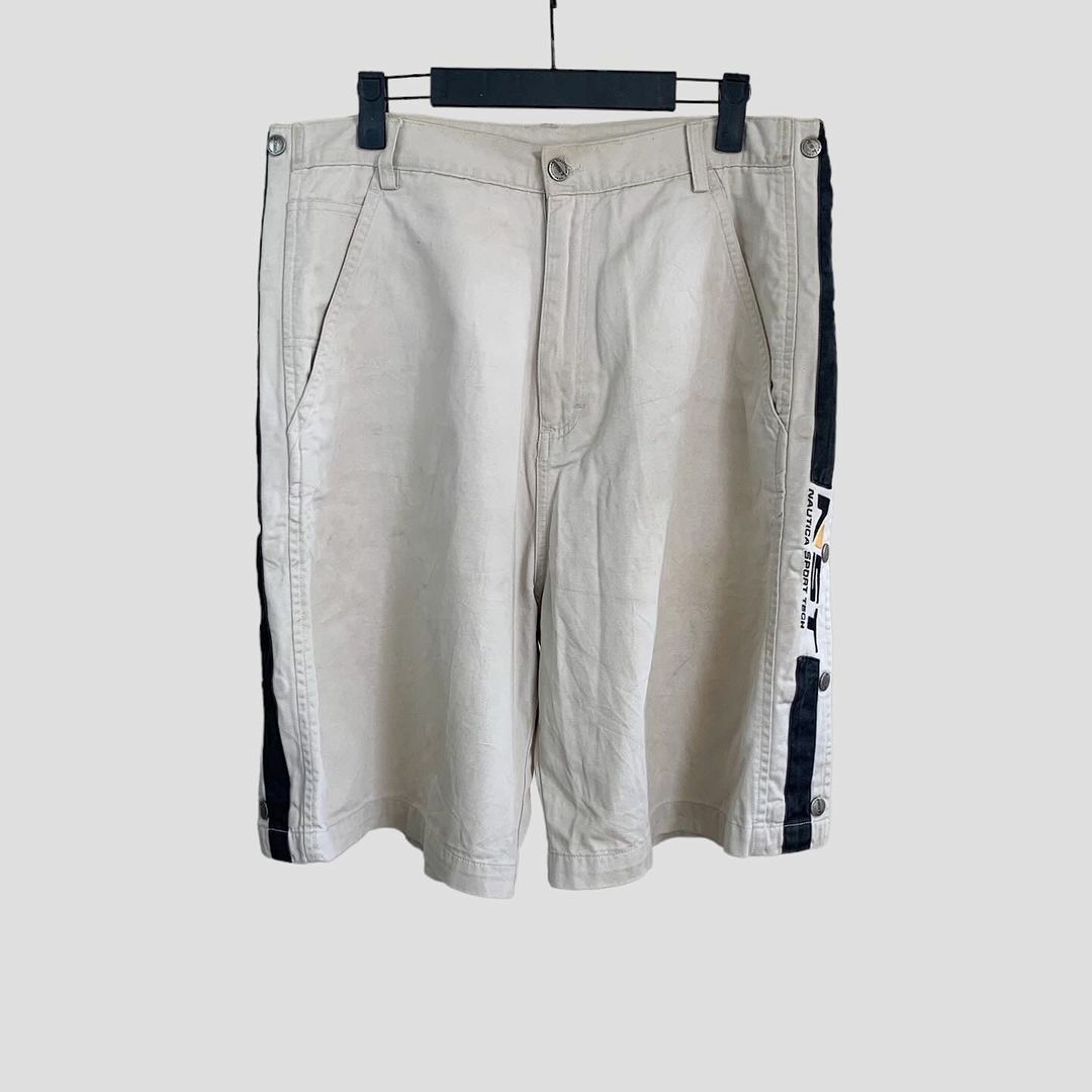 Vintage Nautica Sport Tech Khaki Tearaway Shorts, Men's Fashion