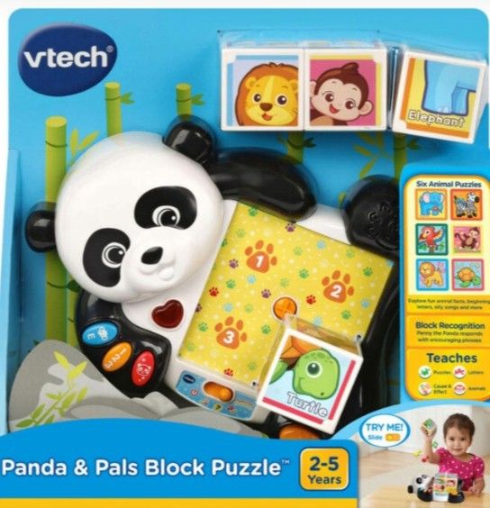 Vtech panda &pals blocks puzzle, Babies & Kids, Infant Playtime on ...