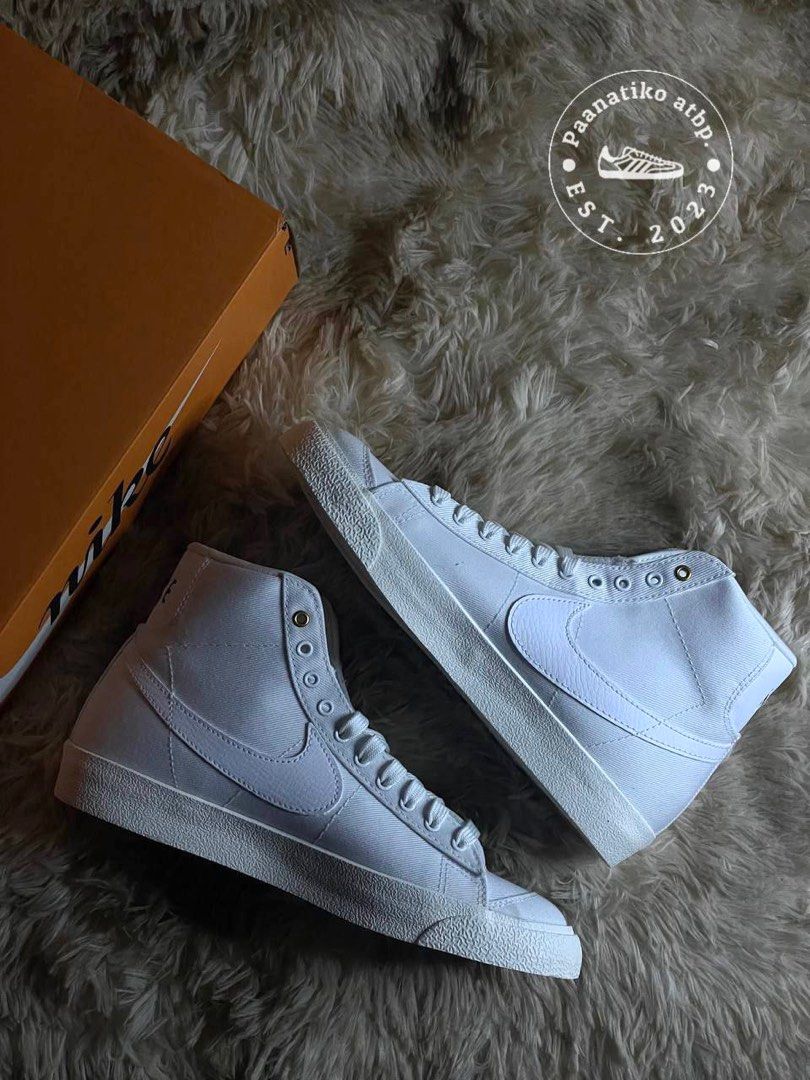 Nike Blazer Mid 77 Canvas White Sail Women s Fashion Footwear
