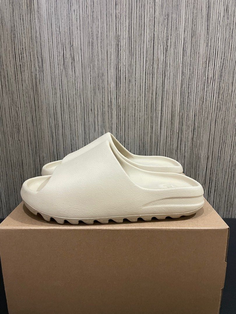 Yeezy bone sales slides on feet