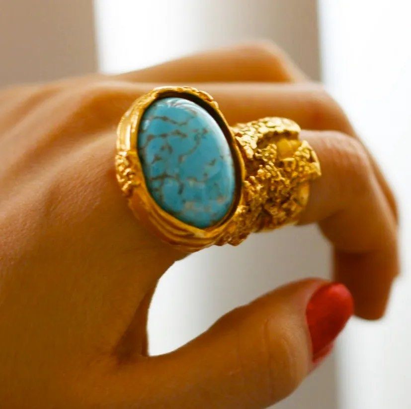 Ysl turquoise ring shop