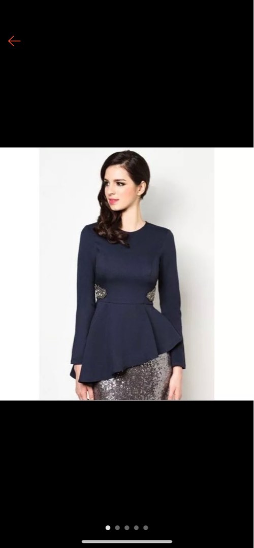 Zalia peplum top clearance