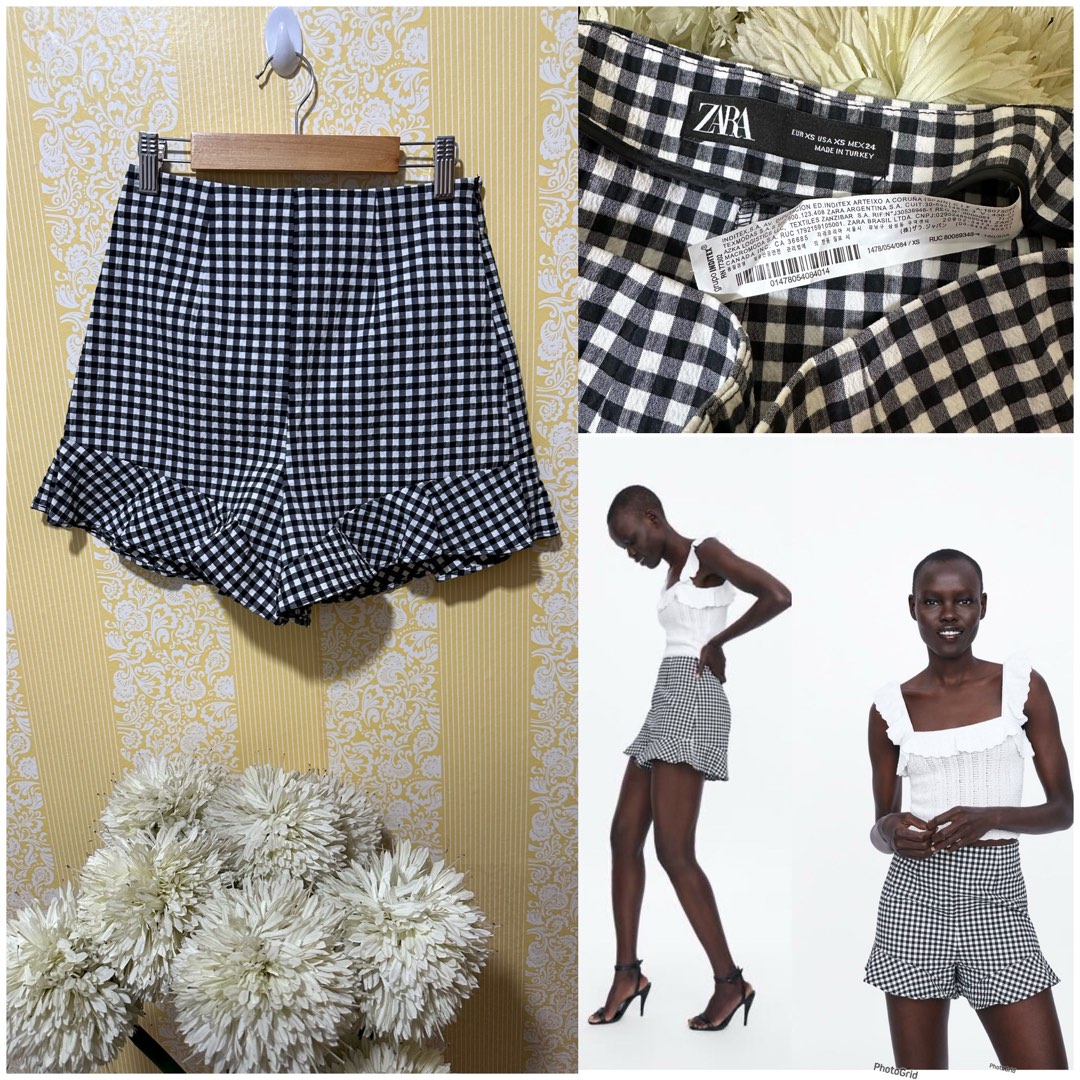 Zara gingham store shorts