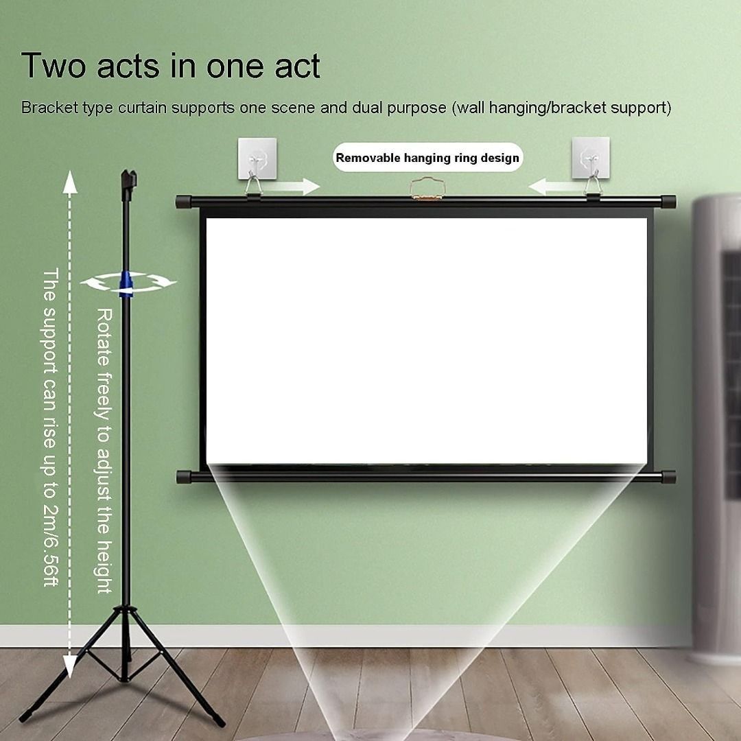 Brandclub pyle universal projector screen wstand 60inch floor