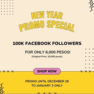 100k FACEBOOK FOLLOWERS PROMO!