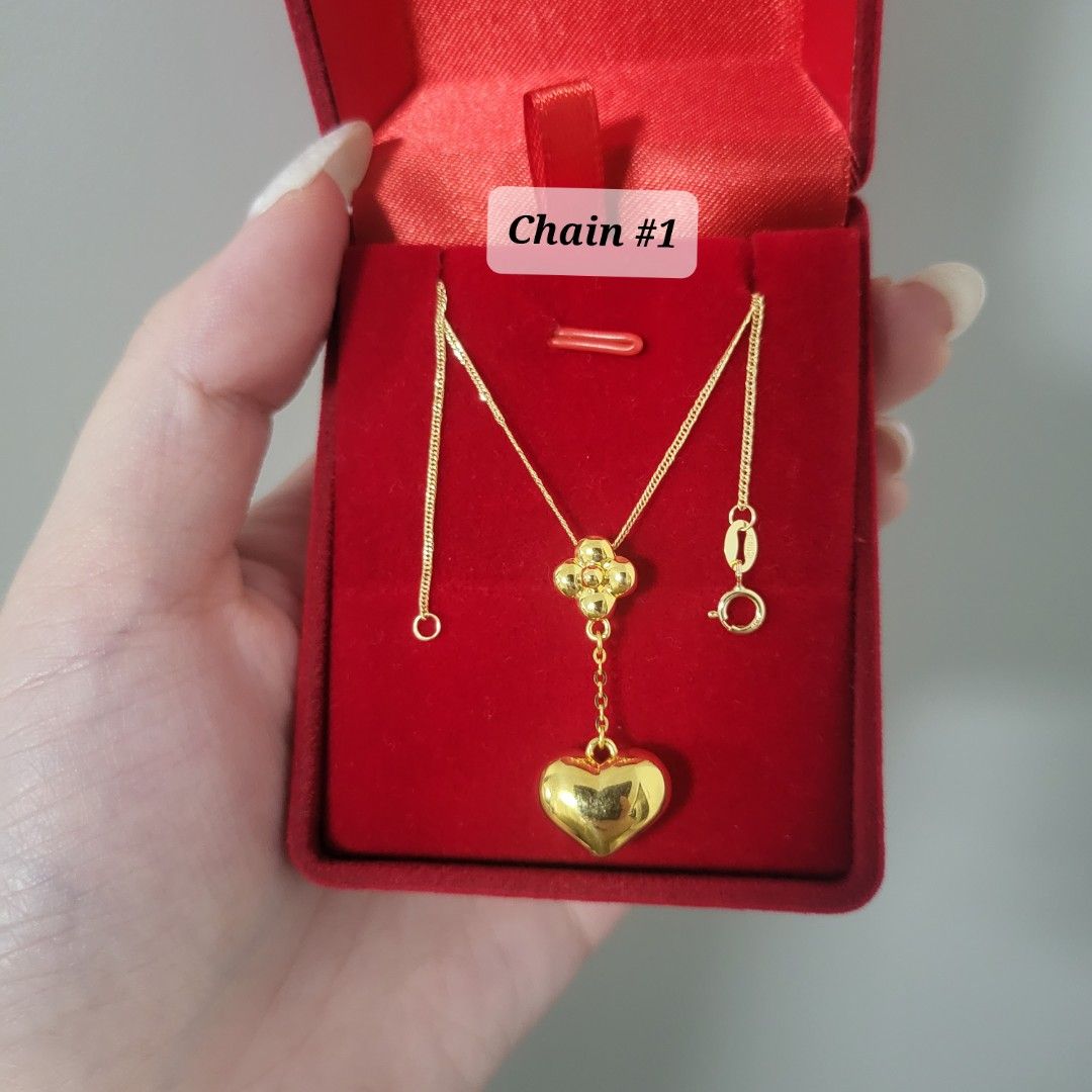 Dangling discount heart necklace